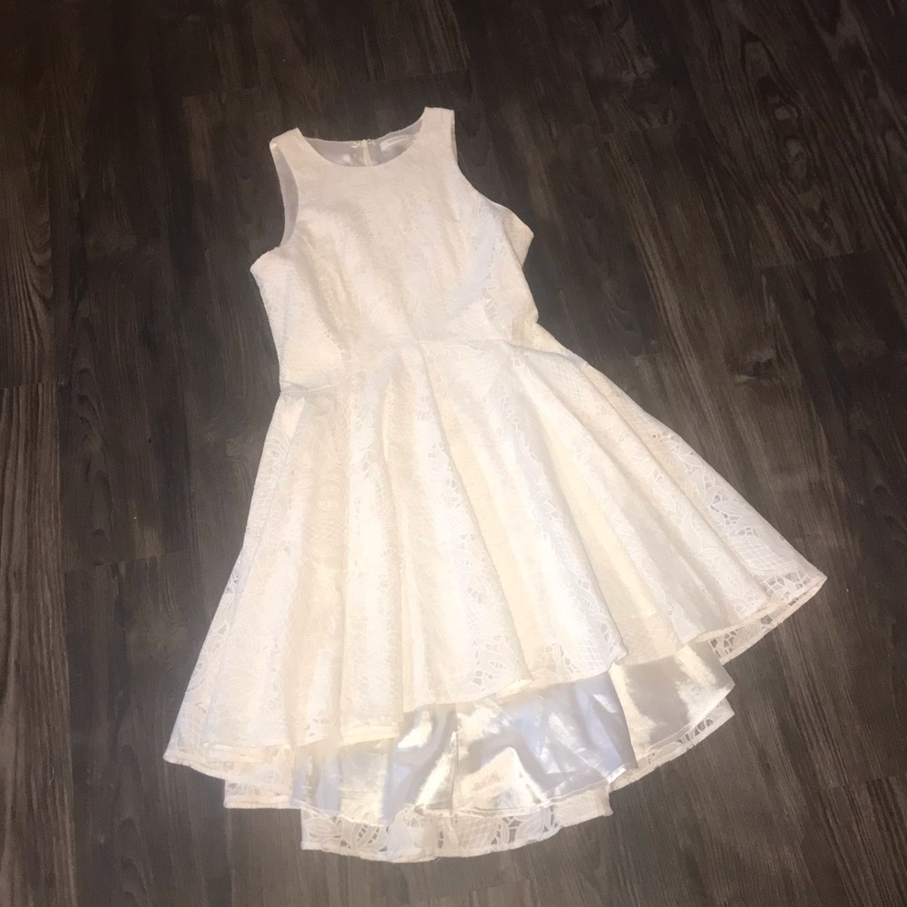 White Lace Fit & Flare Dress